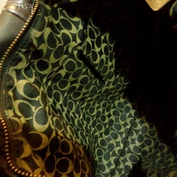 ☆☆SOLD☆☆Coach Brown Patchwork Leather Shoulder Bag - Picture 11 of 15